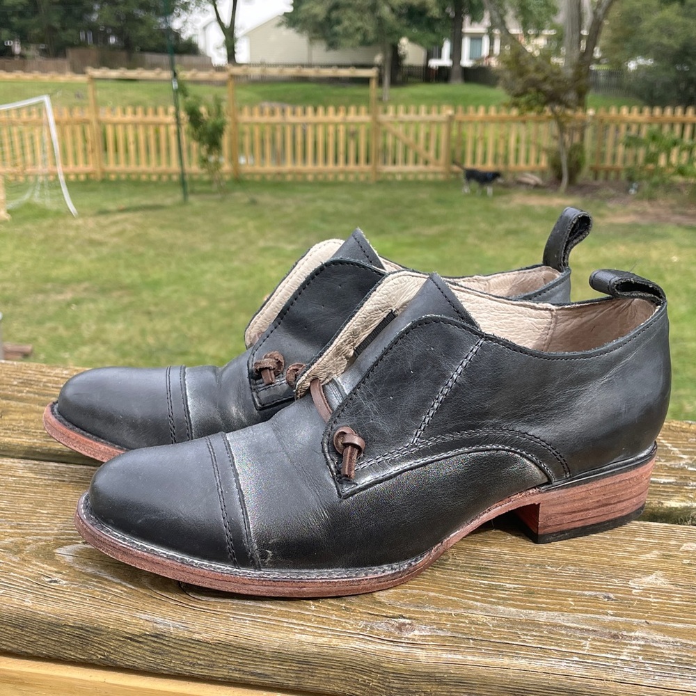 Freebird by Steven Sz 8 Black Leather Mabel Oxford Shoes